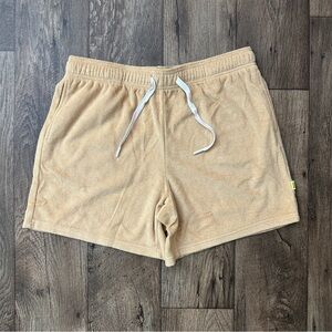 Duvin Terry Relax Shorts Men’s Size L Beige Tan